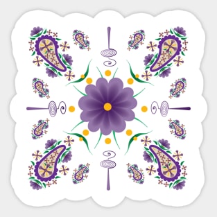 Paisley Flower Sticker